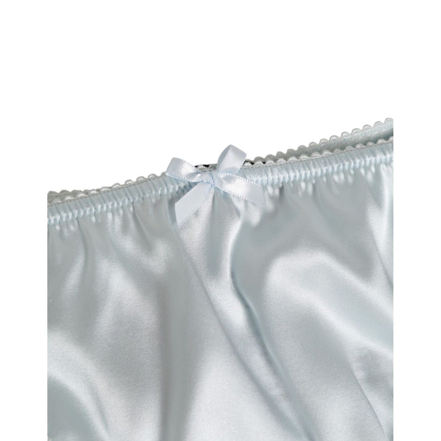 Dolce & Gabbana Gray Silk Satin Floral Lace Panty Brief Underwear