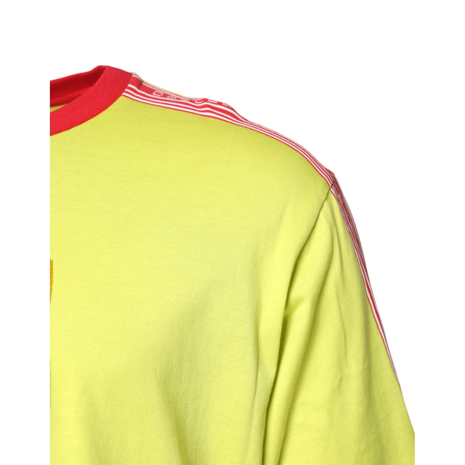 Dolce & Gabbana Green Cotton 85 Patch Crew Neck T-shirt