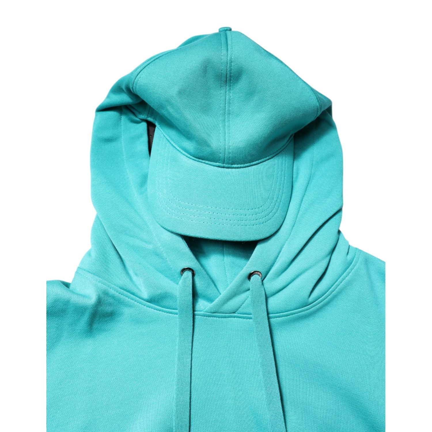 Dolce & Gabbana Green Cotton Hooded Men Sportswear Vest Sweater