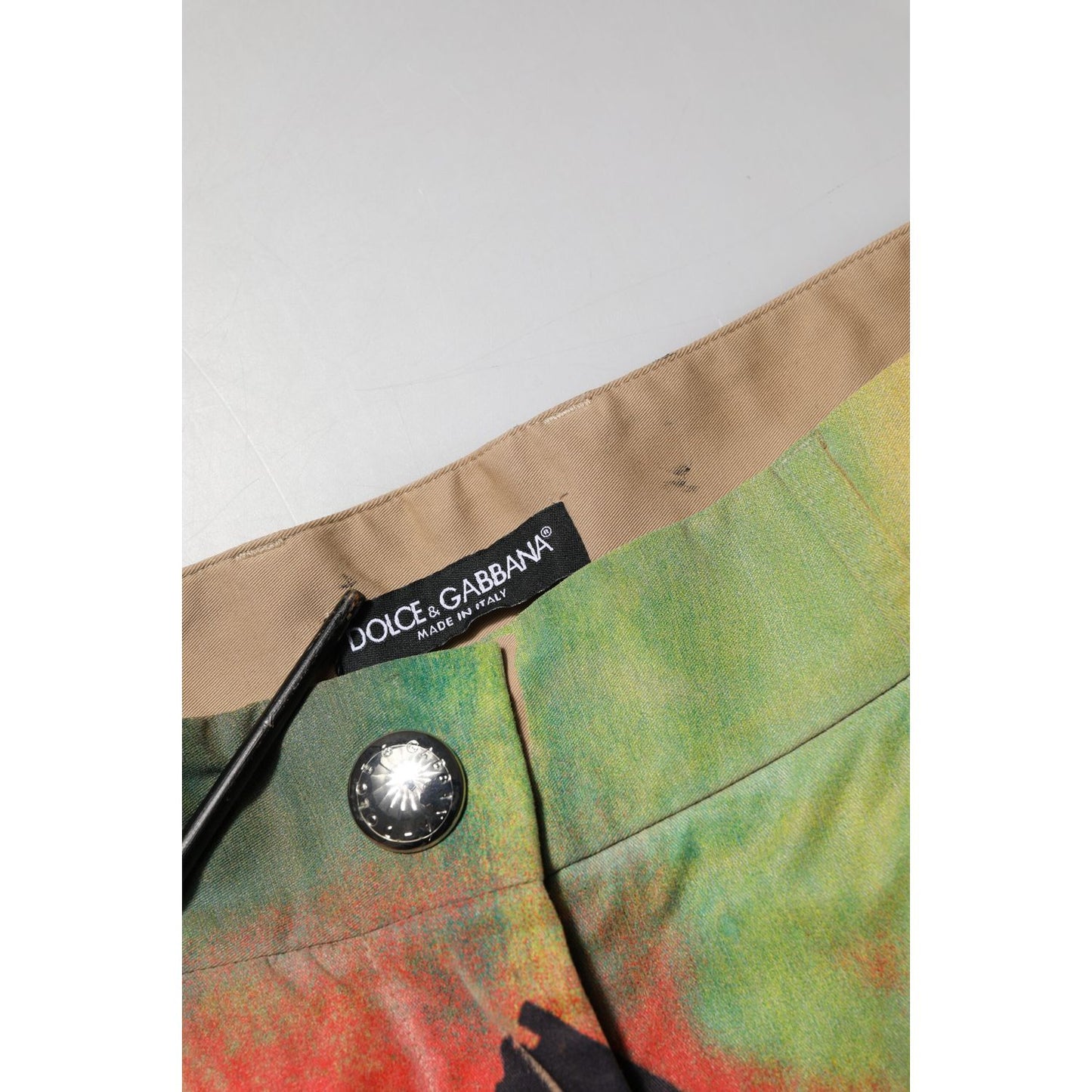 Dolce & Gabbana Multicolor High Waist Cargo Trouser Pants