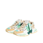 Dolce & Gabbana Multicolor Leather Airmaster Low Top Sneakers Shoes with vibrant rubber sole and nylon upper design.