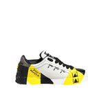 Dolce & Gabbana Multicolor Lettering Portofino Sneakers Shoes in vibrant design, showcasing luxury fashion and streetwear style.