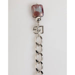 Close-up of Dolce & Gabbana Multicolor Murano Glass Beads Brass Zamak Necklace with intricate design.