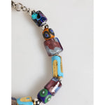 Dolce & Gabbana Multicolor Murano Glass Beads Brass Zamak Necklace featuring vibrant Murano-style glass beads with intricate detailing.