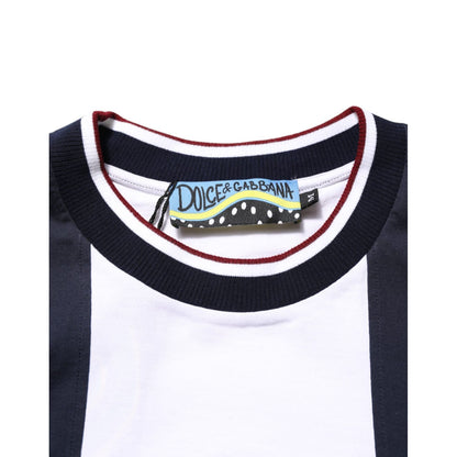 Dolce & Gabbana Multicolor Striped Cotton Men Crew Neck T-shirt