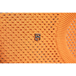 Dolce & Gabbana Orange Cashmere Round Neck Sleeveless T-shirt