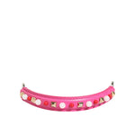 Dolce & Gabbana Pink Embellished Leather Bag Handle Women Shoulder Strap