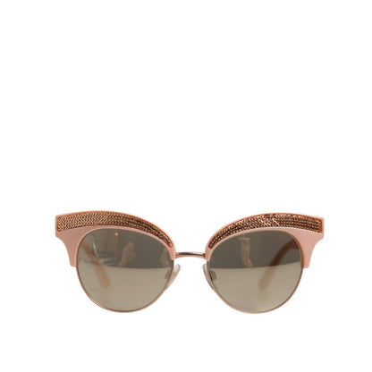 Dolce & Gabbana Pink Gold Mirrored Cat Eye DG6109 Sequined Sunglasses