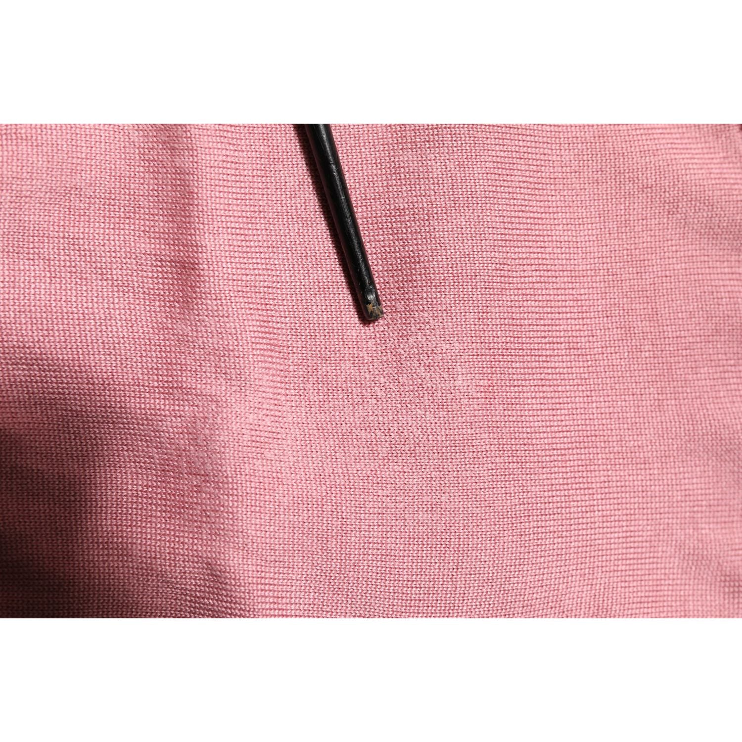 Dolce & Gabbana Pink Silk Cropped Crew Neck Cardigan Sweater