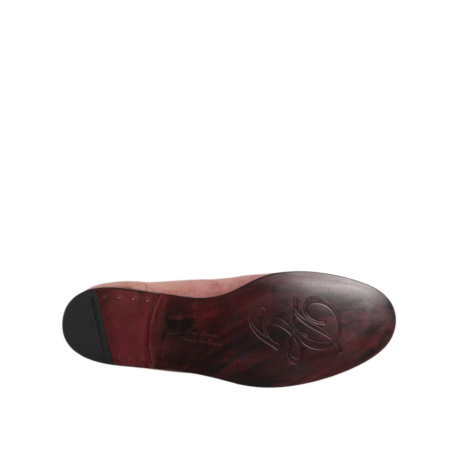 Dolce & Gabbana Pink Suede Loafers Formal Men Dress Shoes