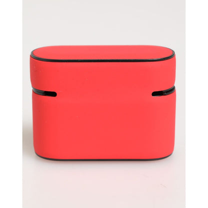 Dolce & Gabbana Red PVC DG Logo Embossed Men Flip Holder Airpods Case