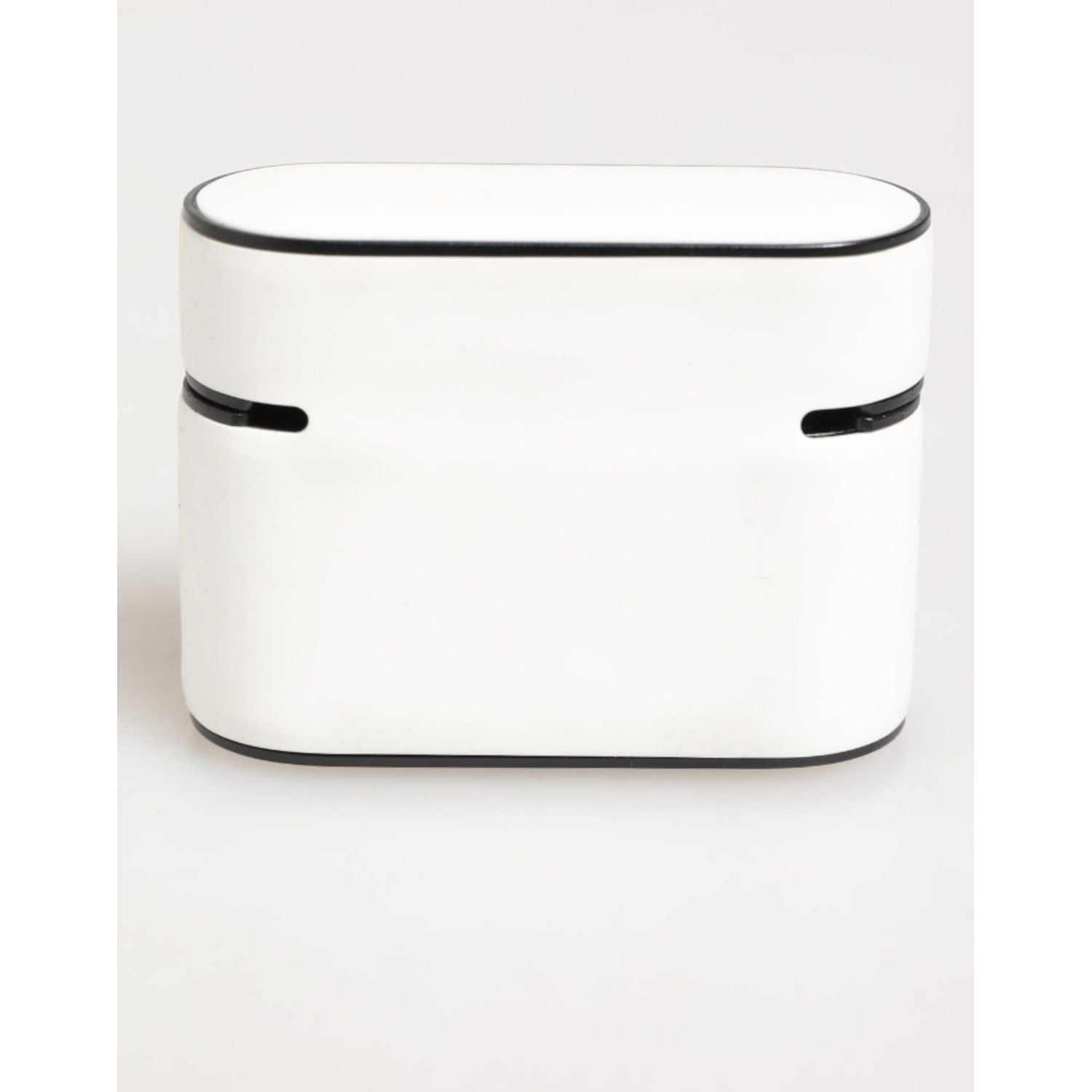 Dolce & Gabbana White Black Rubber Logo Embossed Accessory Airpods Case