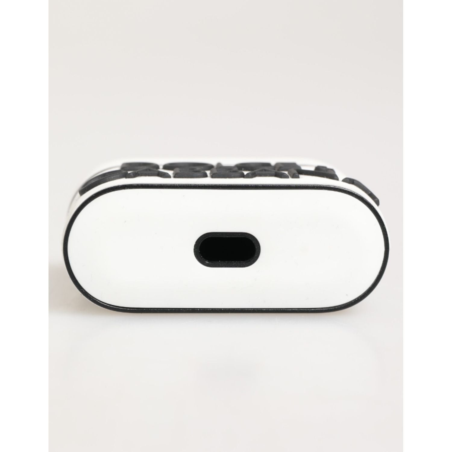 Dolce & Gabbana White Black Rubber Logo Embossed Accessory Airpods Case