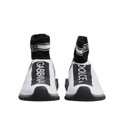 Dolce & Gabbana White Black Sorrento Socks Sneakers Shoes