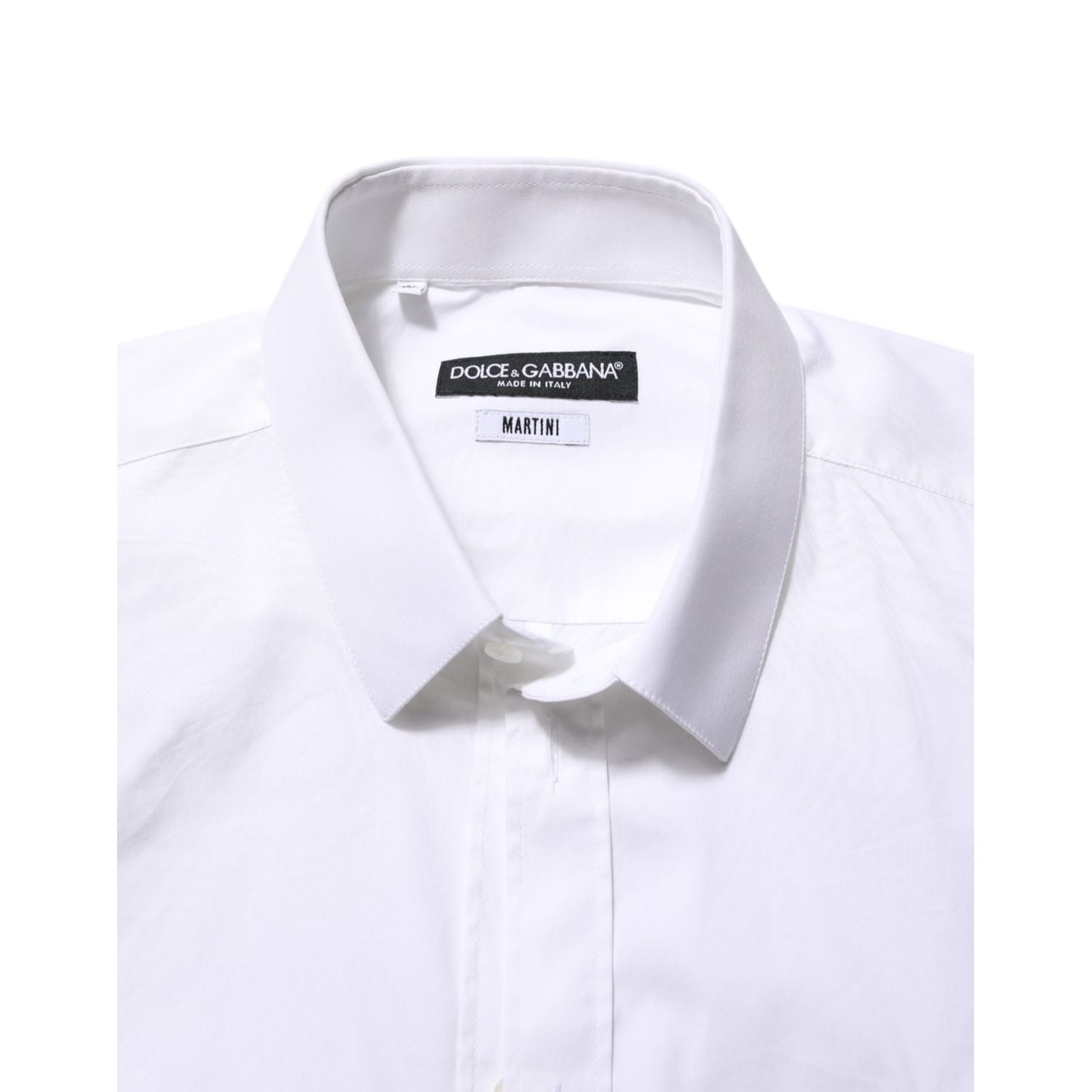 Dolce & Gabbana White Cotton MARTINI Formal Men Dress Shirt