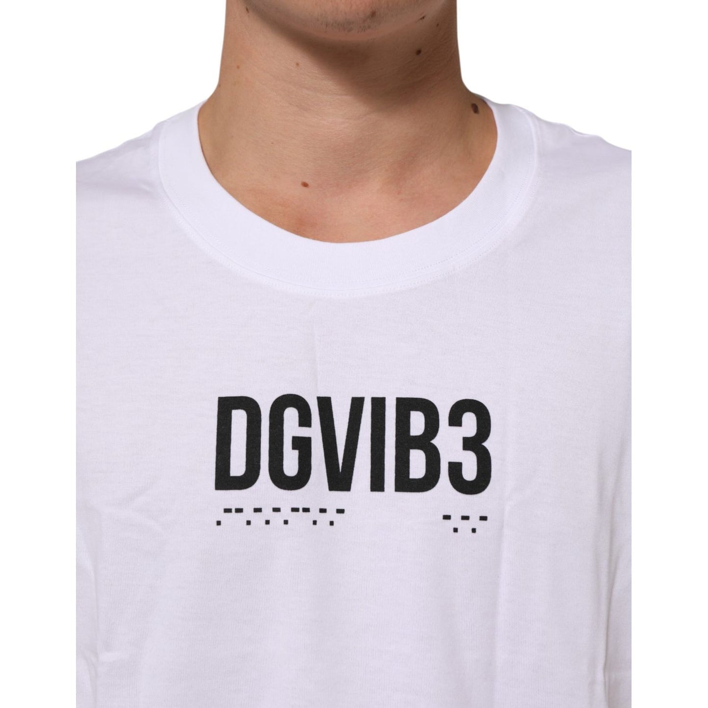 Dolce & Gabbana White Cotton Sleeveless Printed Tank T-shirt