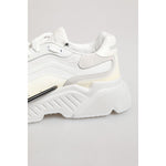 Dolce & Gabbana White Daymaster Low Top Mens Sneakers Shoes close-up showing chunky sole and sleek design