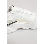 Close-up of Dolce & Gabbana White Daymaster Low Top Mens Sneakers Shoes featuring a chunky rubber sole and premium materials.