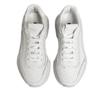 Dolce & Gabbana White Daymaster Low Top Mens Sneakers Shoes with premium materials and chunky sole for stylish casual looks.