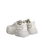 Dolce & Gabbana White Daymaster Low Top Sneaker Shoes rear view displaying logo and chunky sole design.