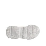 Bottom view of Dolce & Gabbana White Daymaster Low Top Sneaker Shoes showing rubber sole design with logo detailing.