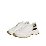 Dolce & Gabbana White Gold Daymaster Low Top Sneakers Shoes