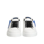 Dolce & Gabbana White Leather DG Logo Low Top Sneakers Shoes