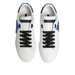 Dolce & Gabbana White Leather DG Logo Low Top Sneakers Shoes