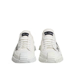 Dolce & Gabbana White Logo Graffiti Low Top Sneakers Shoes