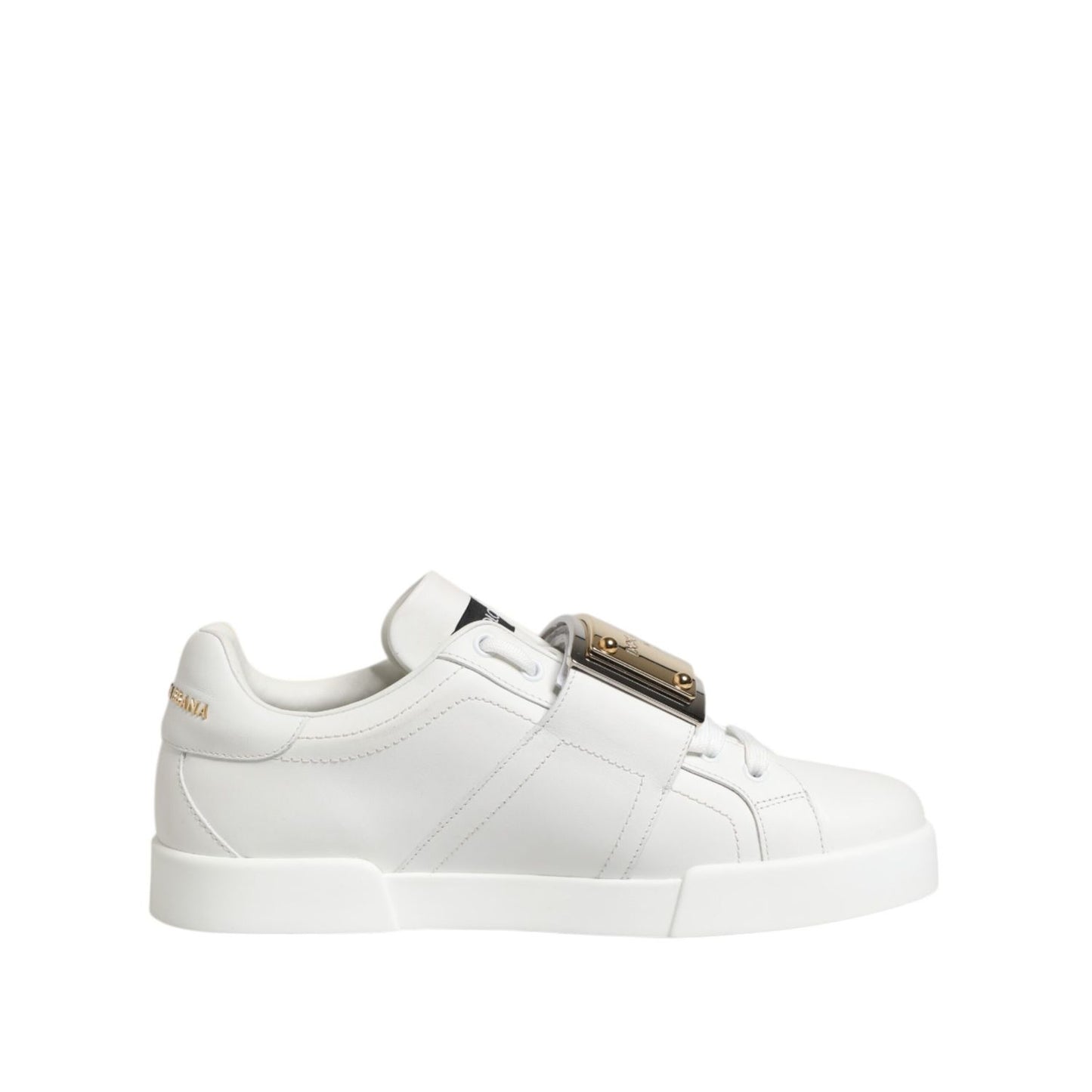 Dolce & Gabbana White Logo Plaque Low Top Men Sneakers Shoes