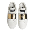 Dolce & Gabbana White Logo Plaque Low Top Men Sneakers Shoes
