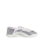 Dolce & Gabbana White NS1 Canvas Leather Embellished Sneakers Shoes