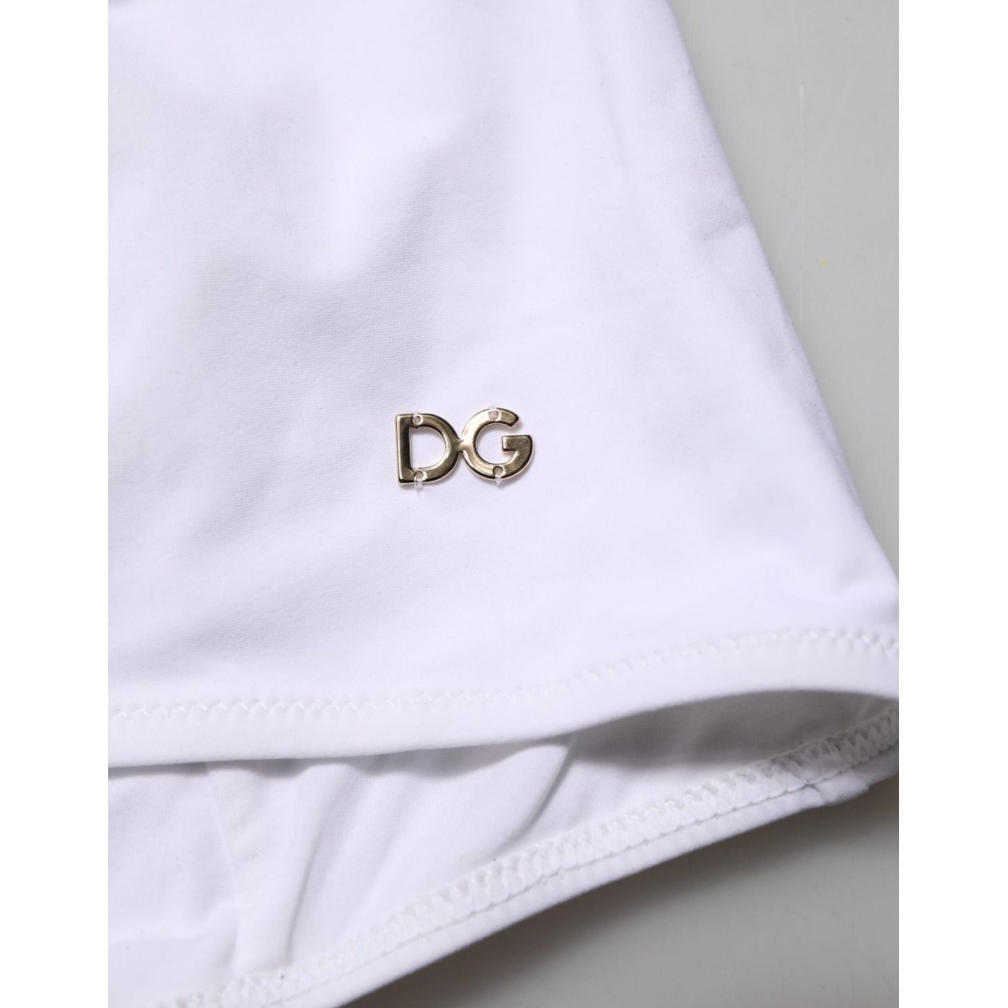 Dolce & Gabbana White Padded Balconette One Piece Swimwear