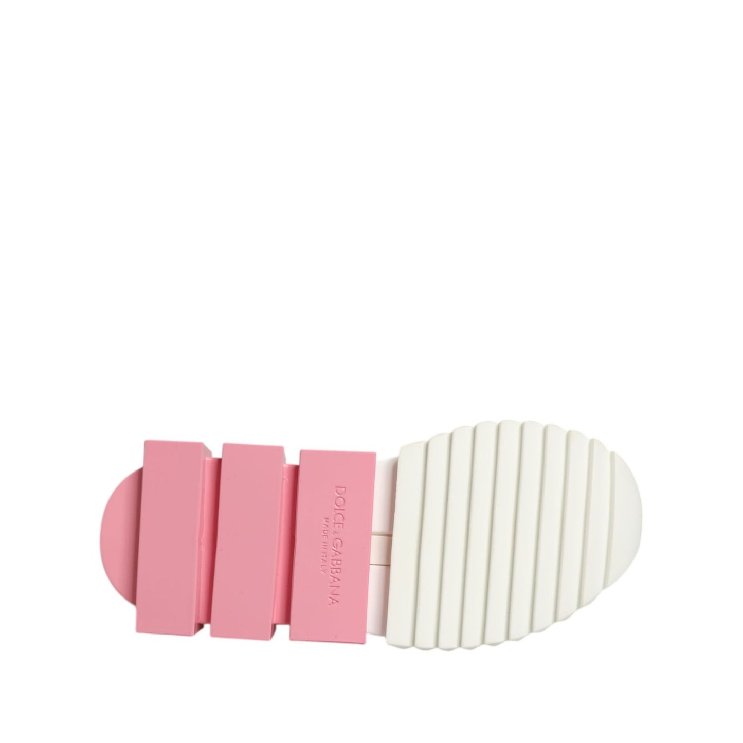 Dolce & Gabbana White Pink Low Top Sorrento Sneakers Shoes