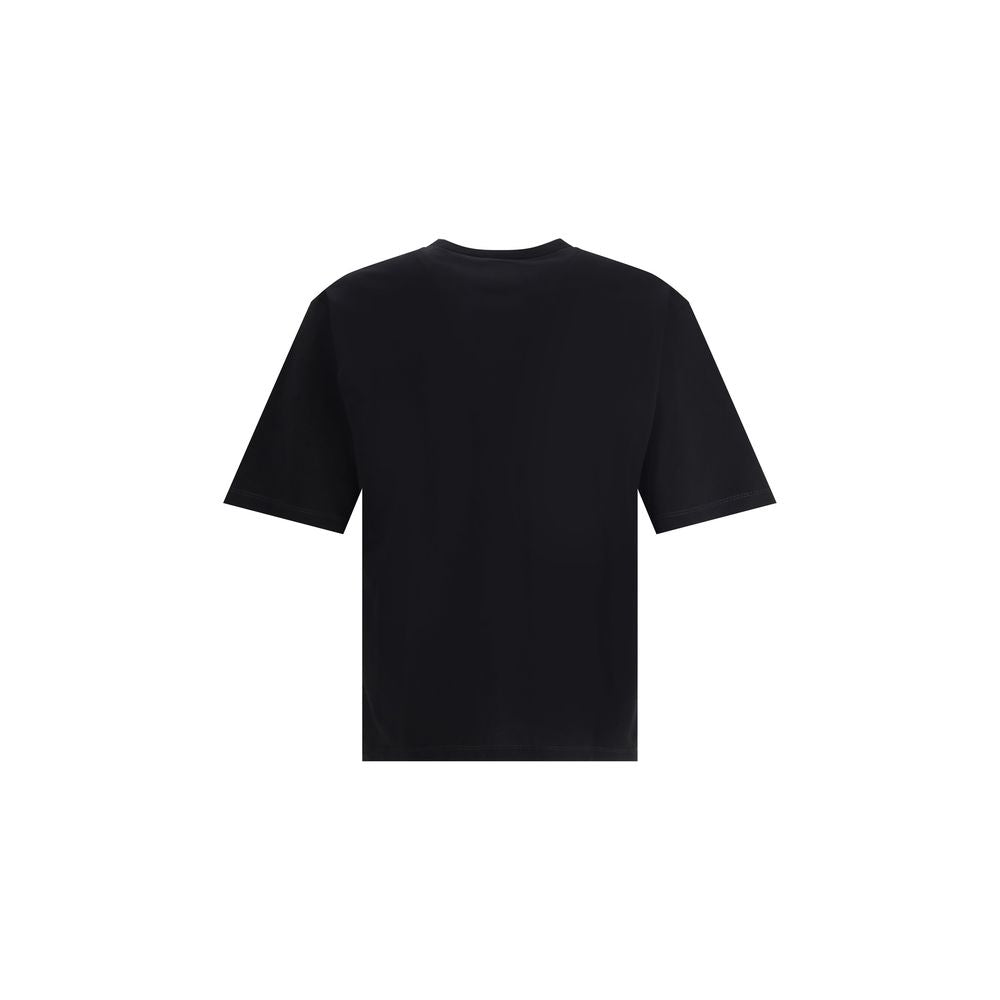 Back view of Dsquared² Black Cotton T-Shirt, featuring soft cotton and ribbed crew neck for comfort and durability.