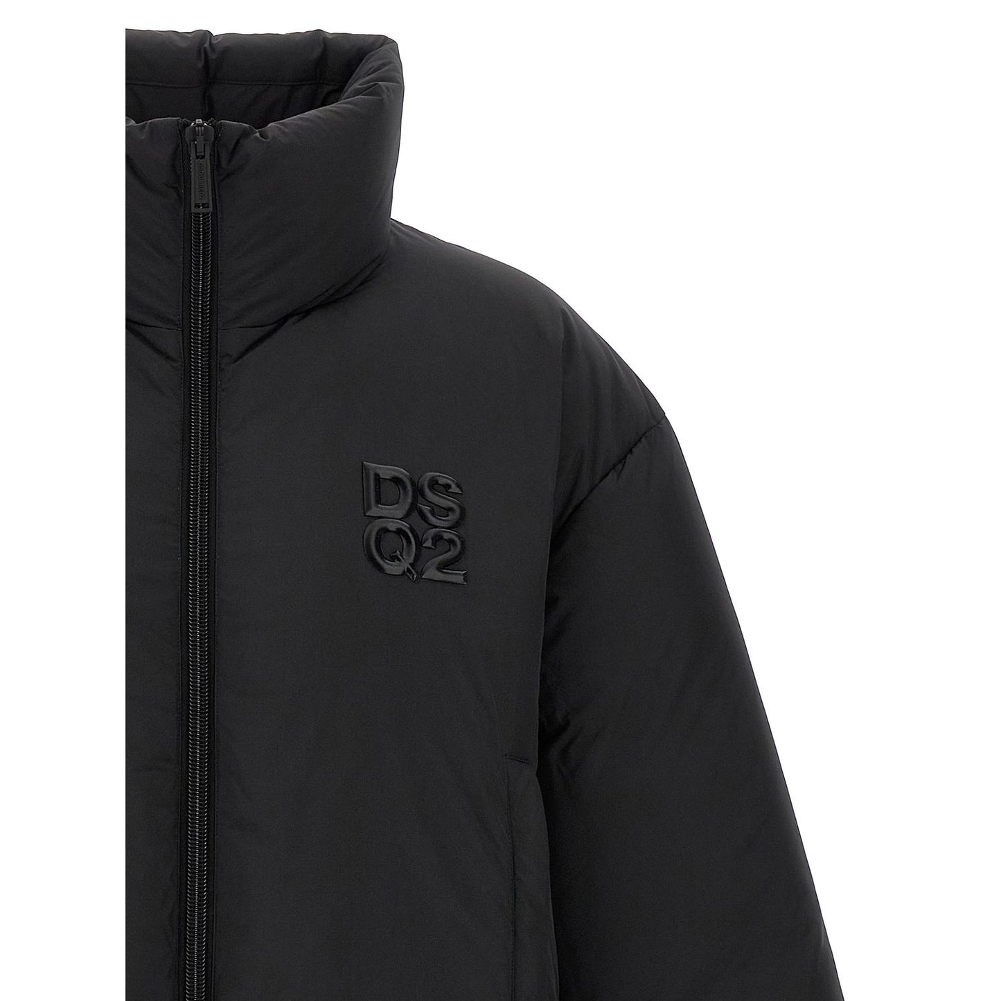 Dsquared² Black Polyester Full-Length Jacket