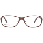 Front view of Dsquared² Brown Metal Frames with rectangular lenses, model DQ5057-049-56, featuring 56mm lens width and 13mm bridge.