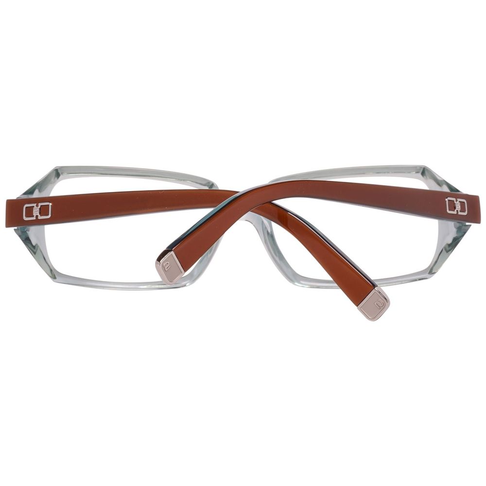 Back view of Dsquared² Transparent Plastic Frames with brown temples, model DQ5019-087-54.