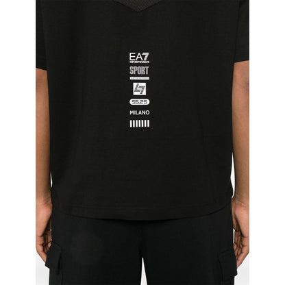 EA7 T-shirts and Polos Black Topwear