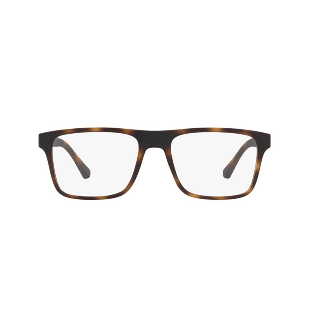 EMPORIO ARMANI MOD. EA 4115 Gent eyewear, front view of stylish brown rectangular frames.