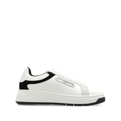 EMPORIO ARMANI EXCLUSIVE Emporio Armani Leather sneakers with suede details and eagle plaque