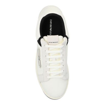 EMPORIO ARMANI EXCLUSIVE Emporio Armani Leather sneakers with suede details and eagle plaque