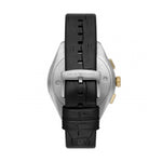 EMPORIO ARMANI MOD. AR11498 watch back view, showcasing leather strap and stainless steel case.