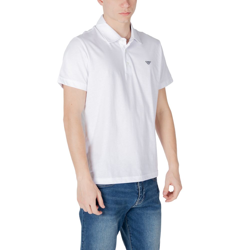 Emporio Armani Underwear White Cotton Polo Shirt