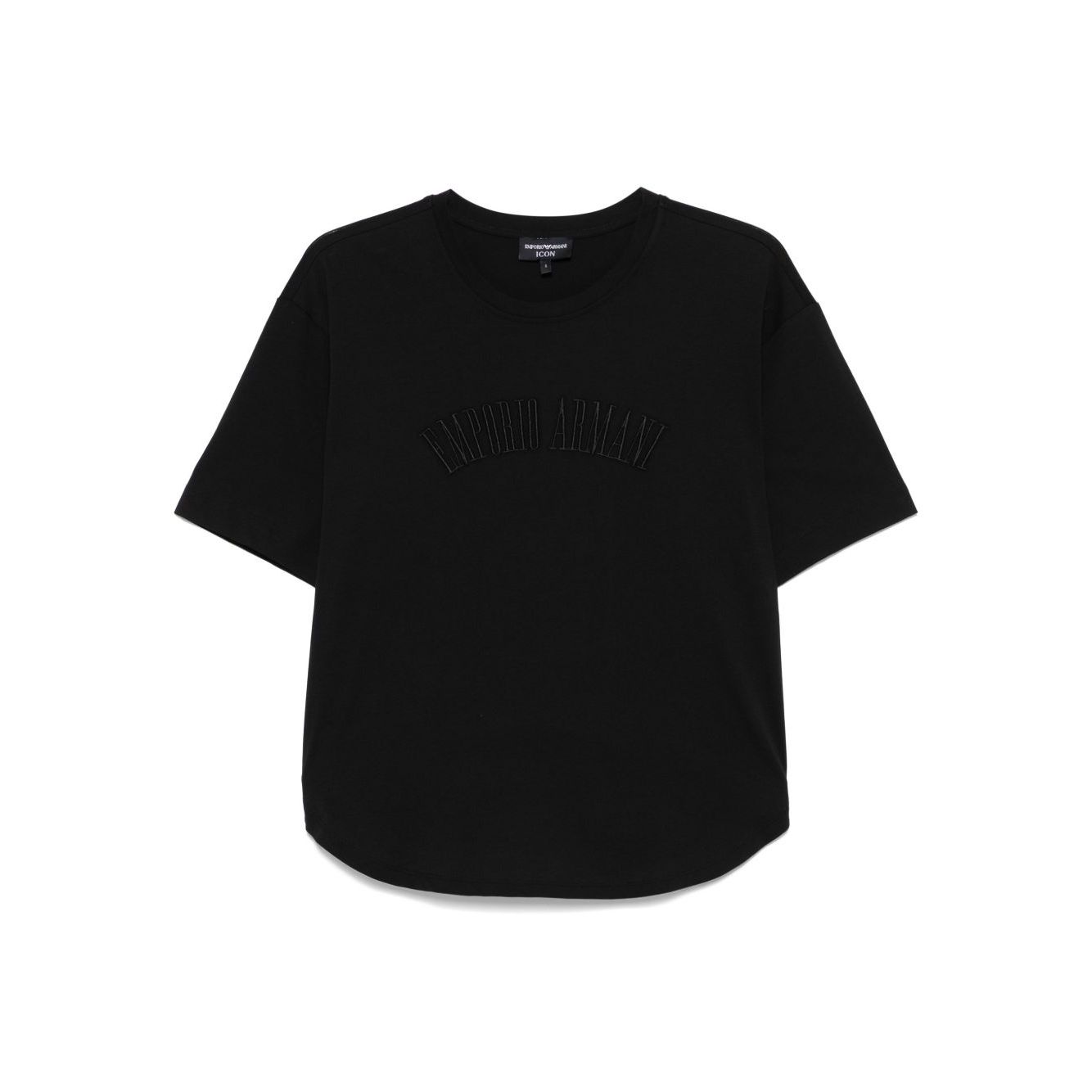 Emporio Armani logo embroidered T-shirt
