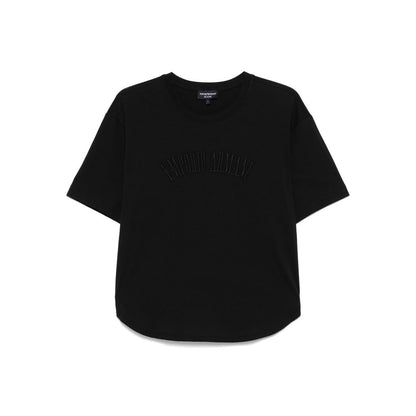 Emporio Armani logo embroidered T-shirt Topwear