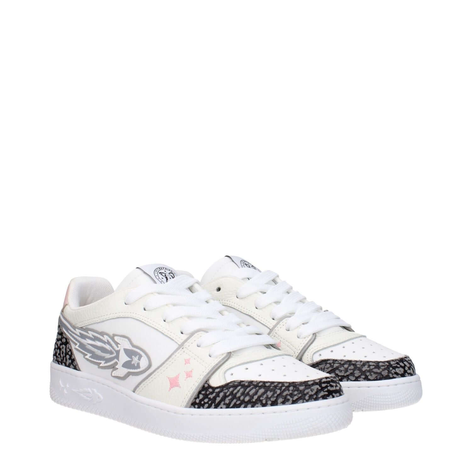 Enterprise Japan White Leather Athletic Sneakers