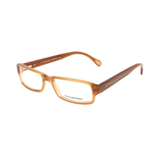 Ermenegildo Zegna Brown Plastic Frames, men's glasses, model VZ35570T91, dimensions 54/17/145mm, stylish brown eyewear.