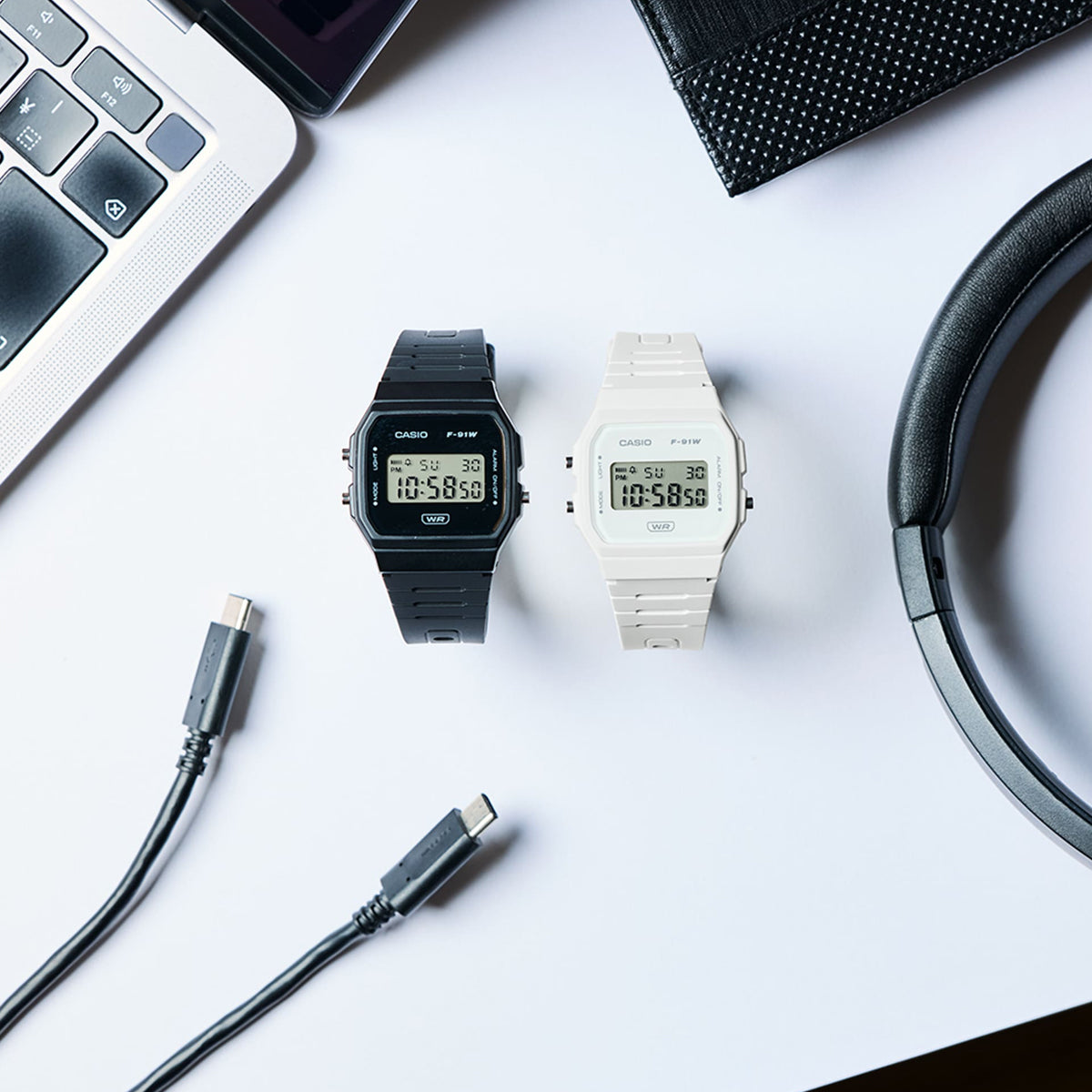 CASIO VINTAGE Mod. F-91 BIO RESIN STRAP - GUN