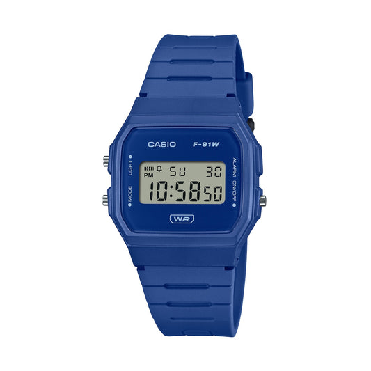 CASIO VINTAGE Mod. F-91 BIO RESIN STRAP - BLUE WATCHES